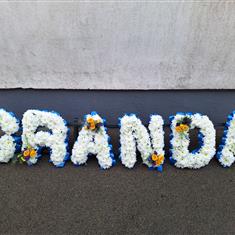 Tribute with Fresh flowers