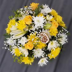 Gold &amp; White Posy