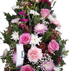 Pink funeral Spray