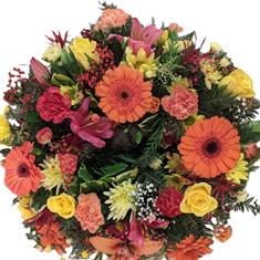 Orange &amp; Purple Wreath