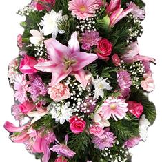 Pink Casket Spray